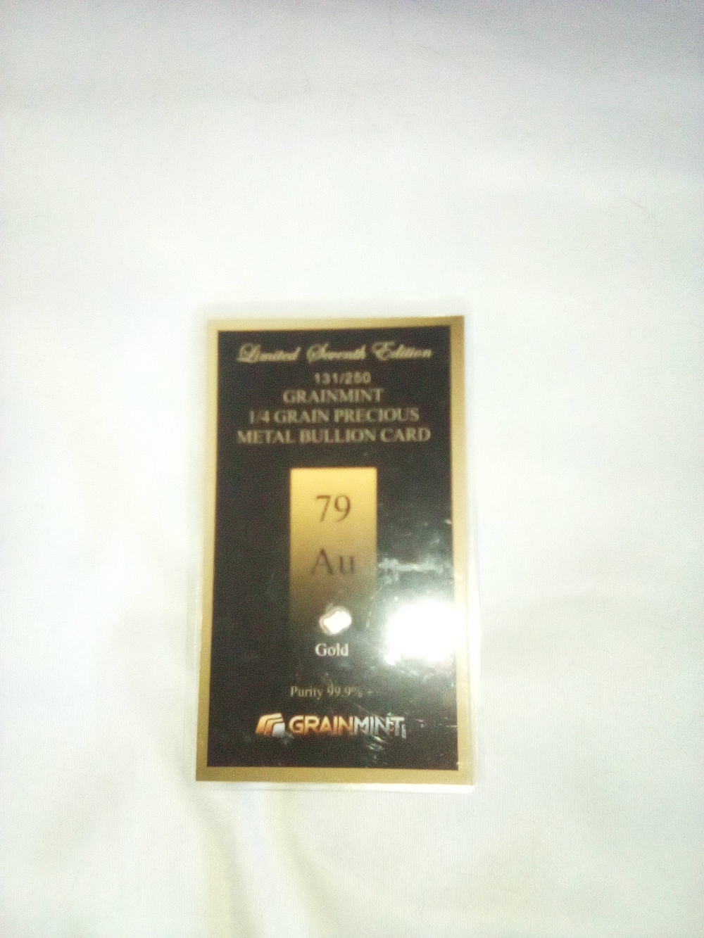 Limited Edition Gold Bullion Card - Black & Gold